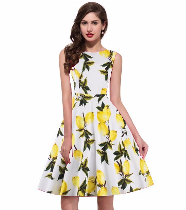 Designer Lemon Yellow Dress