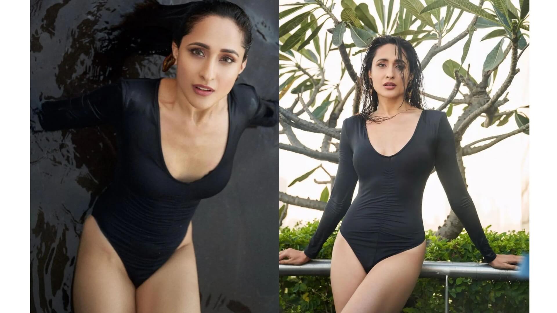 Pragya Jaiswal Makes an Impact with a Stunning Black High Cut Bodysuit Pragya Jaiswal Makes an Impact with a Stunning Black High Cut Bodysuit