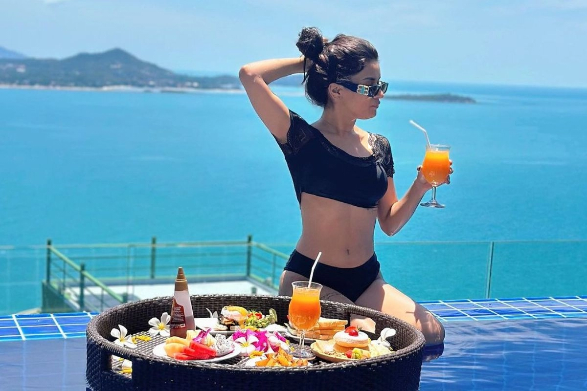 Avneet Kaur Sizzles in a Chic Black Bikini, Bringing the Heat from Thailand