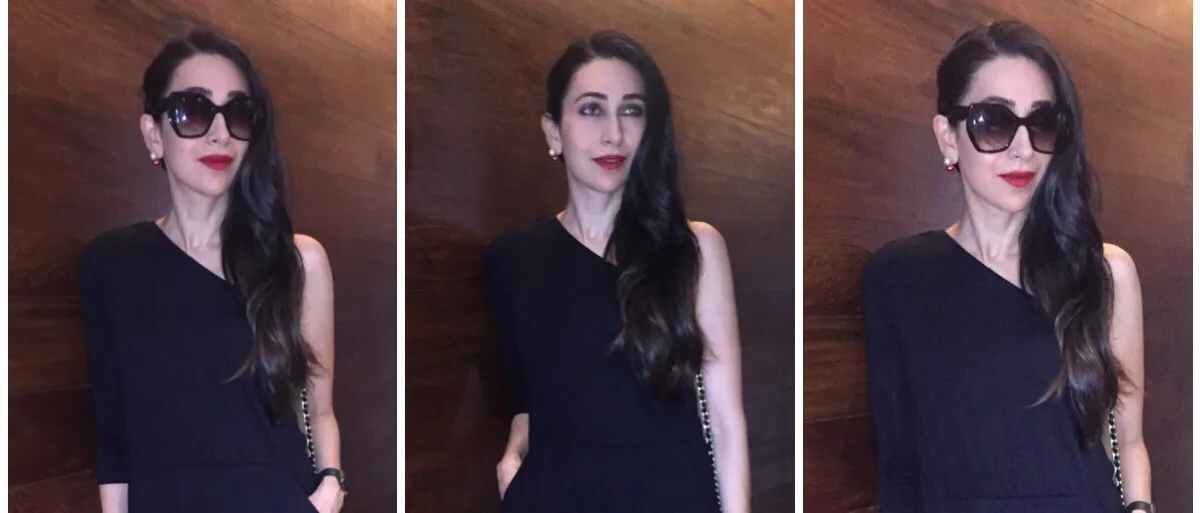 Karisma Kapoor's Parisian Street Style: Rocking a Chic One-Shoulder Black Maxi Dress and Sunglasses