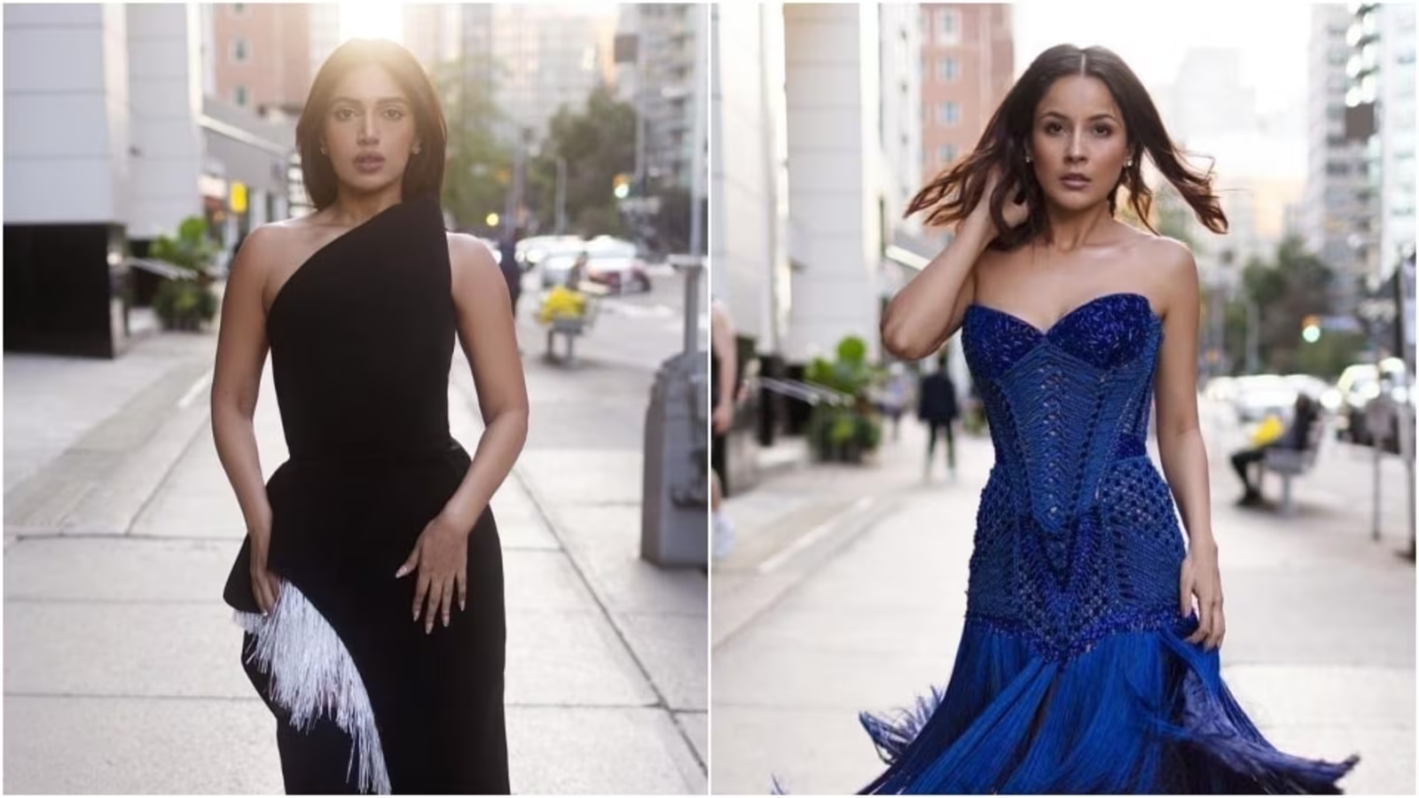  Bhumi Pednekar and Shehnaaz Gill Grace the thoroughfares of Toronto in Stunning Outfits    