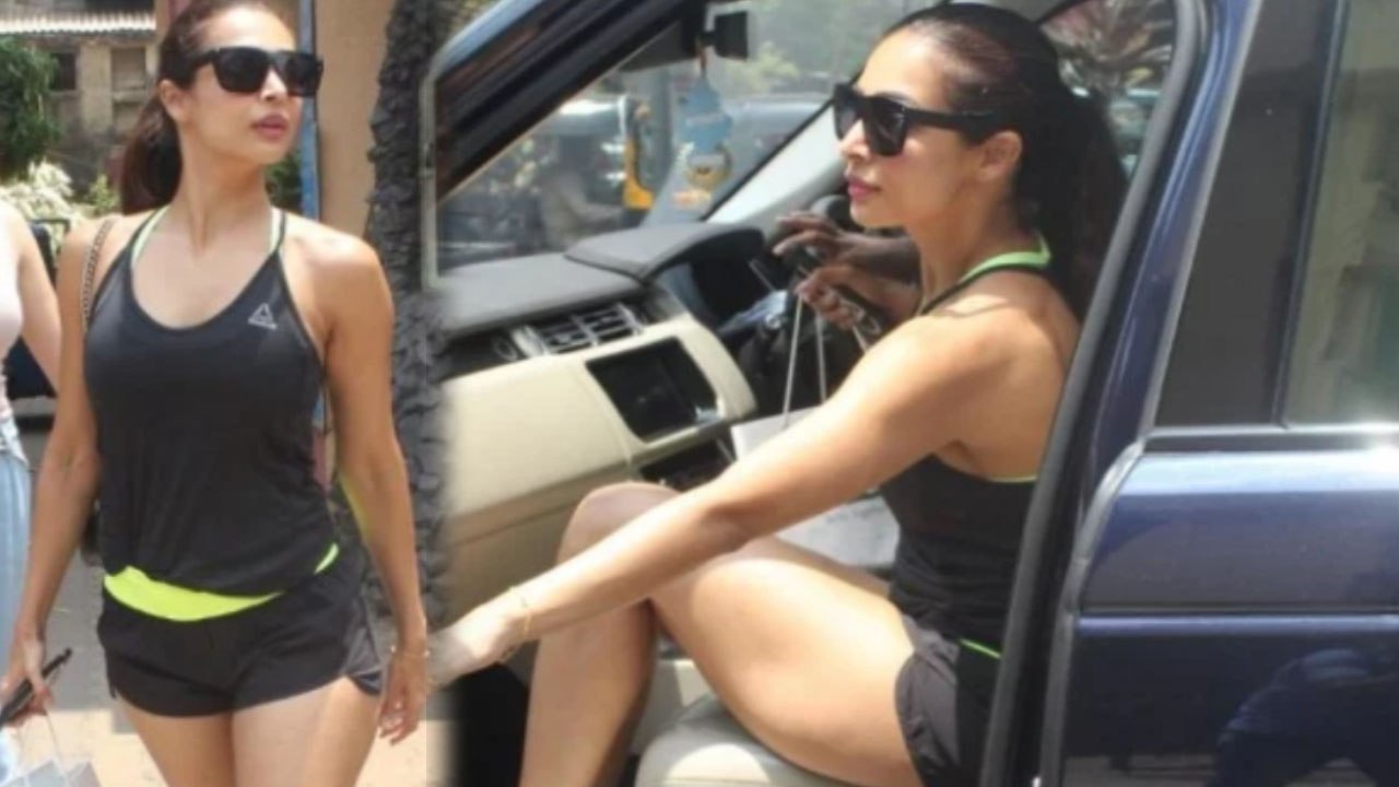 Malaika Arora Keeps it Simple and Stylish in Top and Shorts for Yoga
